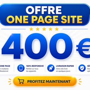 offre one page site 400 €